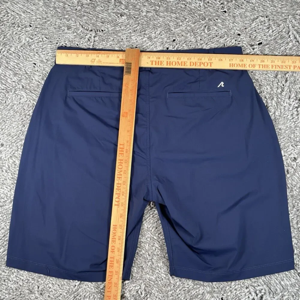 Redvanly Chino Shorts Mens XL 9'' Navy Blue Preppy Stretch Golf Performance Wear - Picture 5 of 7